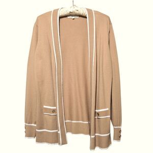 NWT Madison + Hudson Taupe Open Front Cardigan Medium